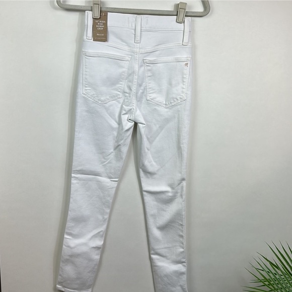 Madewell Women's Skinny White Jeans NWT Crop 10 inch 23 - Picture 3 of 16